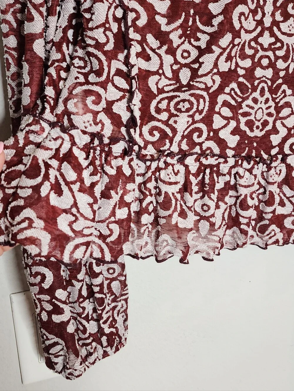 Anthropologie jacquard peasant
